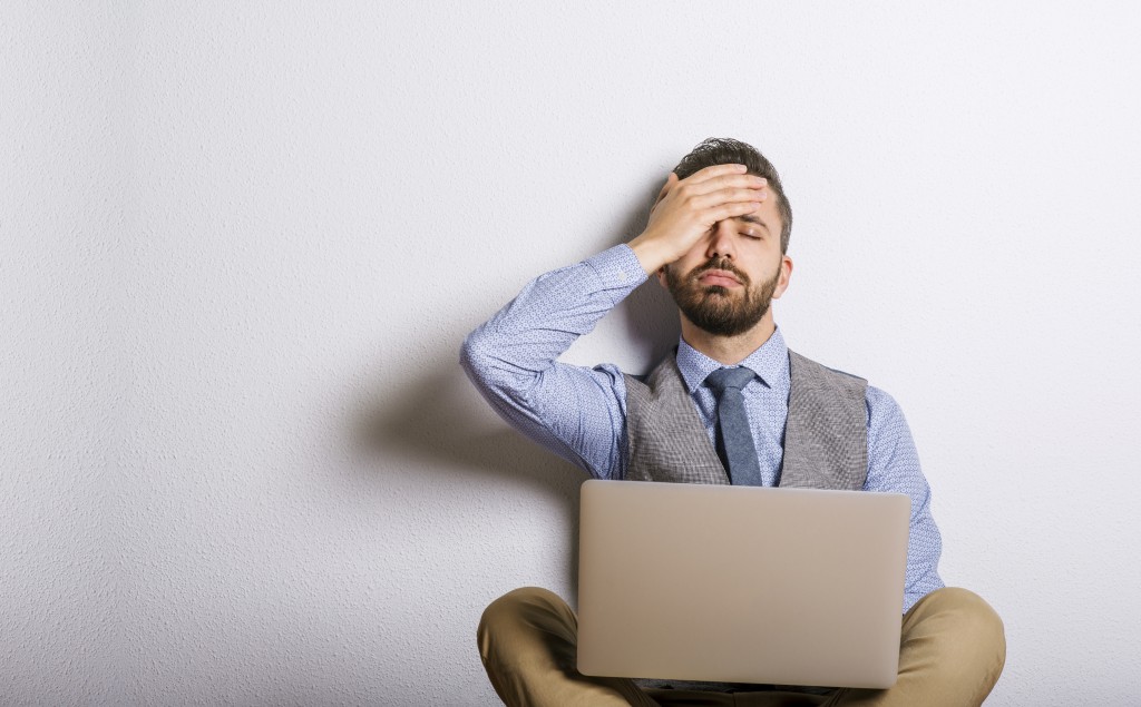 Stressed out businessman